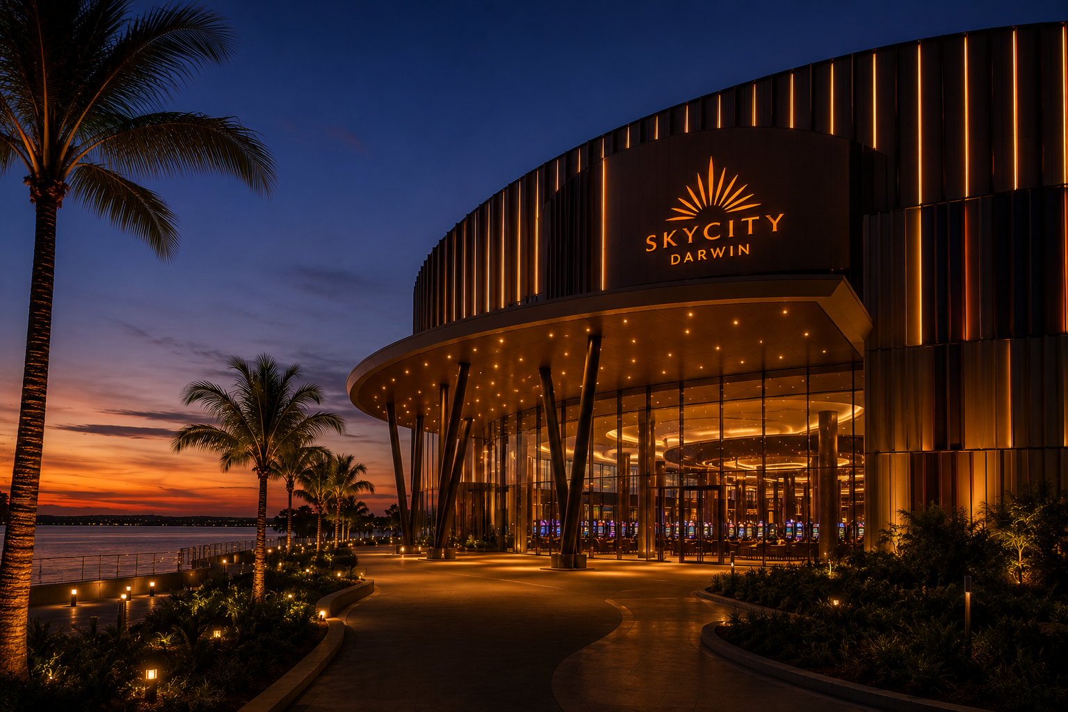 Skycity Darwin resort exterior near Mindil Beach