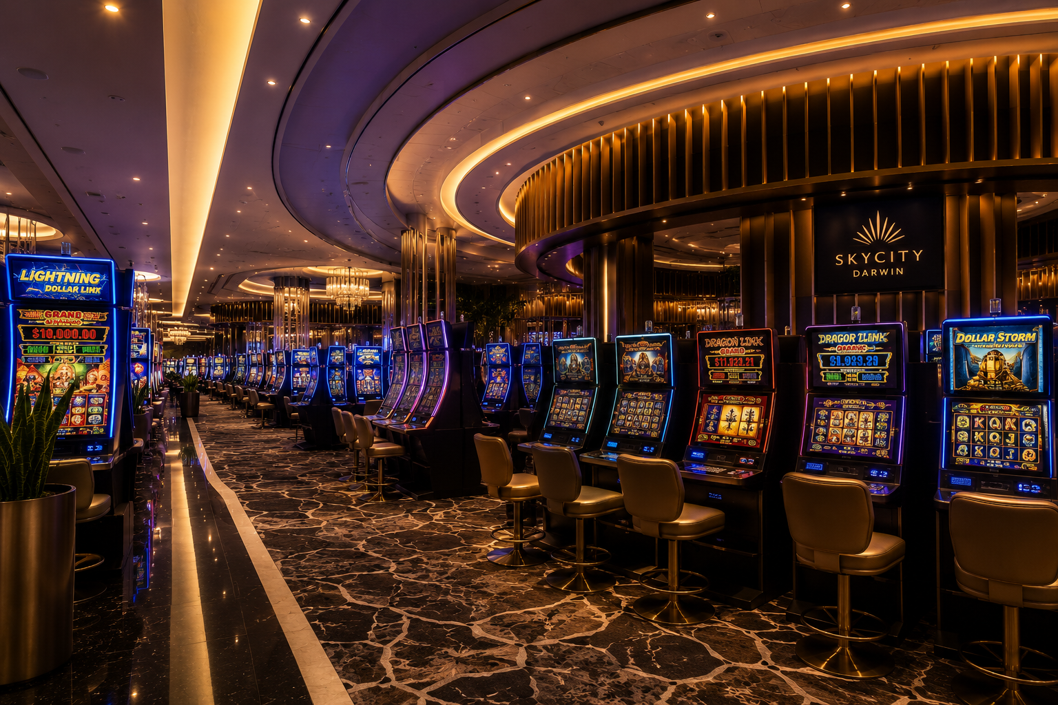Gaming machines at Skycity Darwin